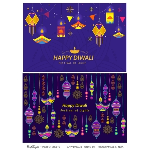 CrafTangles A4 Transfer It Sheets - Happy Diwali 2