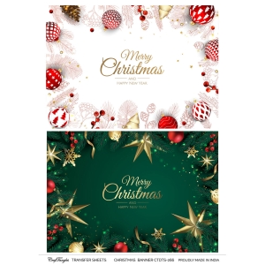 CrafTangles A4 Transfer It Sheets - Christmas Banner