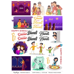 CrafTangles A4 Transfer It Sheets - Happy Diwali 4