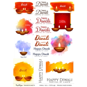 CrafTangles A4 Transfer It Sheets - Diwali Elements 1