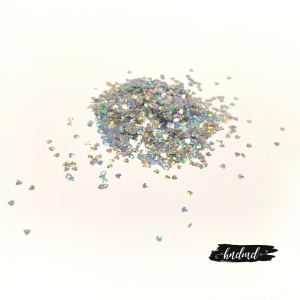 Craft Heart Sequins - Holographic Silver