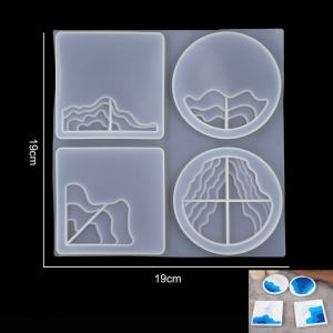 Wave Depth Coaster Sililcone Mould