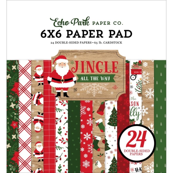 Echo Park Double-Sided Paper Pad 6"X6" 24/Pkg - Jingle All The Way