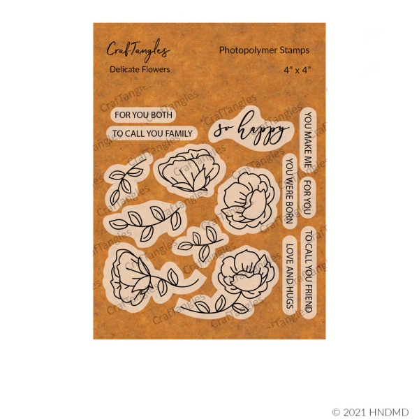 CrafTangles Photopolymer Stamps - Delicate Flowers