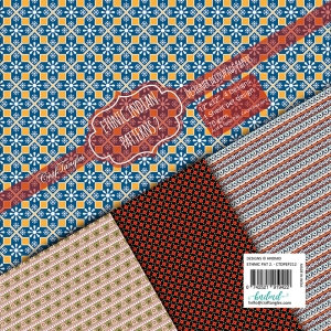 CrafTangles Decoupage Paper Pack - Ethnic Indian Patterns 2 (12 by 12 inch) - 4 sheets