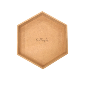 CrafTangles Hexagon MDF Tray (10.25 by 10.25 inches)