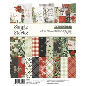 Simple Stories Double-Sided Paper Pad - Simple Vintage Rustic Christmas (6"X8" 24/Pkg)