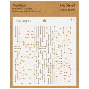 CrafTangles 6"x6" Stencil - Circuit Board