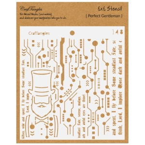 CrafTangles 6x6 Stencils - Perfect Gentleman