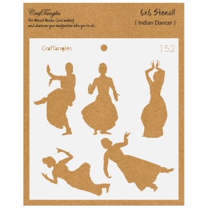 CrafTangles 6x6 Stencils - Indian Dancer (Silhouette)