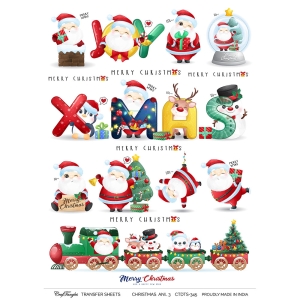 CrafTangles A4 Transfer It Sheets - Christmas Animals 3