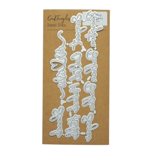 CrafTangles Steel Dies - Wedding Sentiments (Set of 10 dies)