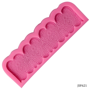 Heart Border Lace Silicone Clay Mould