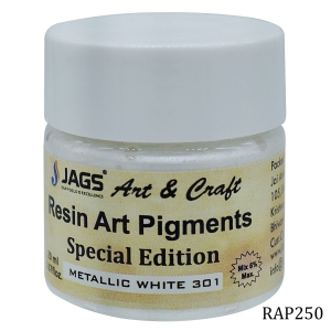 Resin Art Pigment - Metallic White (20 ml)