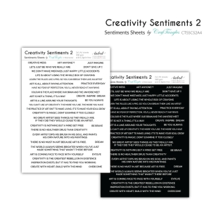 CrafTangles Sentiment Sheets - Creativity Sentiments 2 (2 sheets of A4)