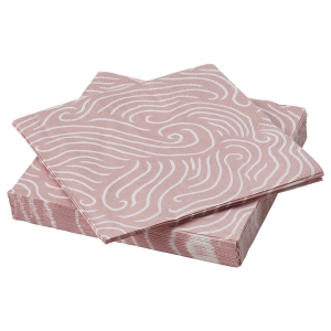 A pack of 12 by 12 inch Decoupage Napkins (5 pcs) - Pink Stripes