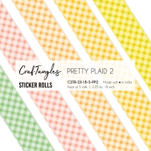 CrafTangles Journal Sticker Rolls (Pack of 5 designs) - Pretty Plaid 2