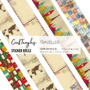 CrafTangles Journal Sticker Rolls (Pack of 5 designs) - Traveller