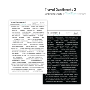 CrafTangles Sentiment Sheets - Travel Sentiments 2 (2 sheets of A4)