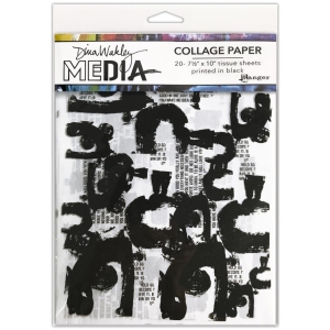 Dina Wakley Media Collage Tissue Paper 7.5"X10" 20/Pkg - Painted Marks