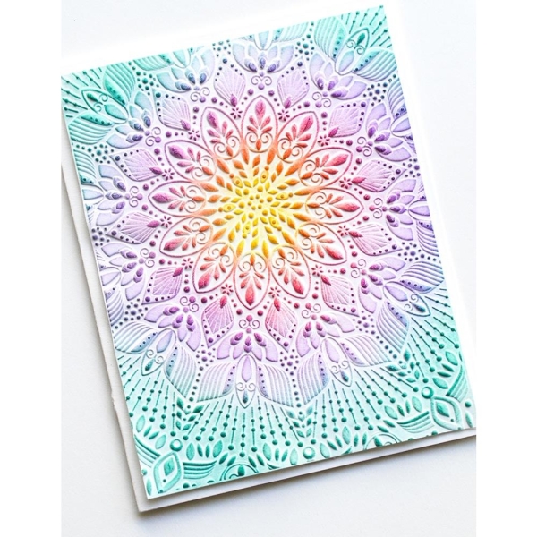 Memory Box 3D Embossing Folder 4.5"X5.75" - Stunning Mandala