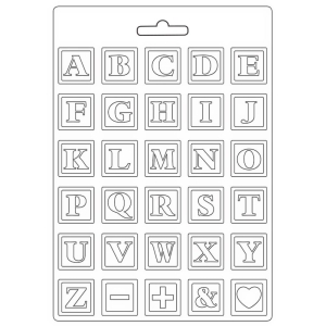 Stamperia Soft Maxi Mould 8.5"X11.5" - Alphabet, Day Dream