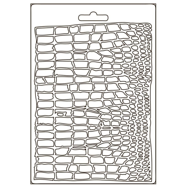 Stamperia Soft Maxi Mould A5 - Crocodile Pattern, Savana