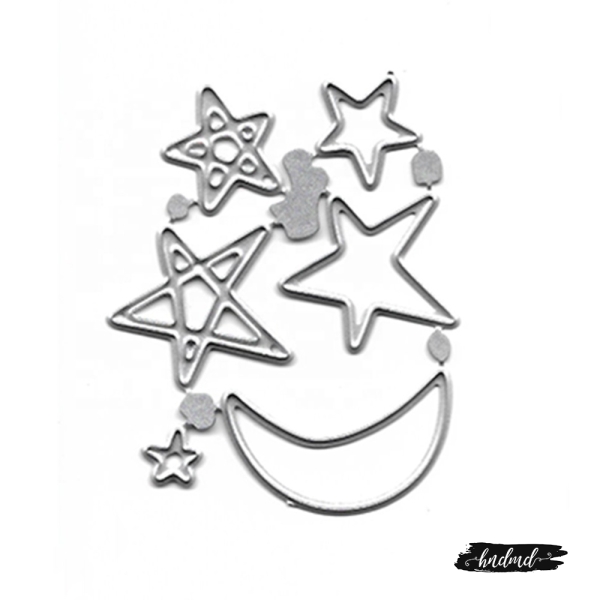 Steel Dies - Stars and Moons (Set of 6 dies)