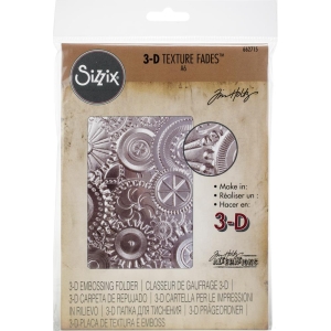 Sizzix 3D Texture Fades Embossing Folder By Tim Holtz - Mechanics