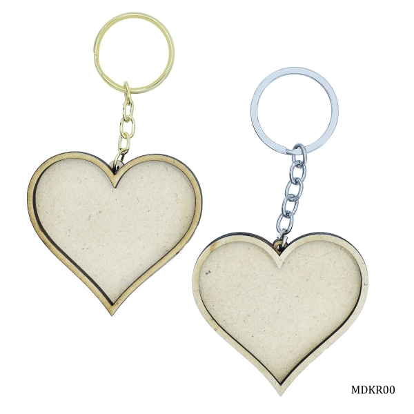 MDF Key chains (Heart)