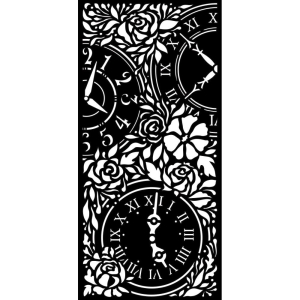 Stamperia Stencil 4.72"X9.84" - Clocks, Garden Of Promises