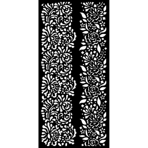 Stamperia Stencil 4.72"X9.84" - Borders, Garden Of Promises