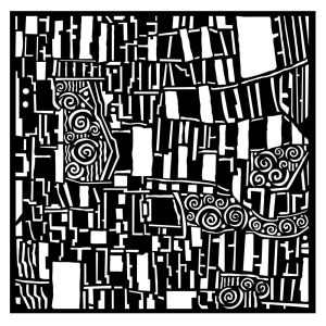 Stamperia Stencil 7"X7" - Square Pattern, Klimt