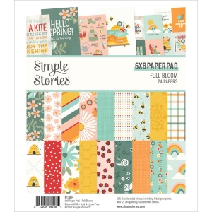 Simple Stories Double-Sided Paper Pad - Full Bloom (6"X8" 24/Pkg)