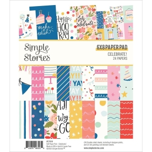 Simple Stories Double-Sided Paper Pad - Celebrate (6"X8" 24/Pkg)