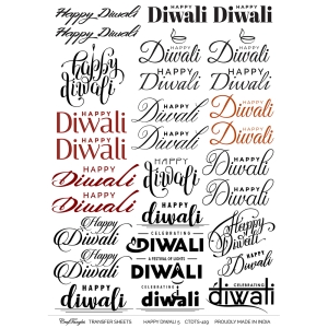 CrafTangles A4 Transfer It Sheets - Happy Diwali 5