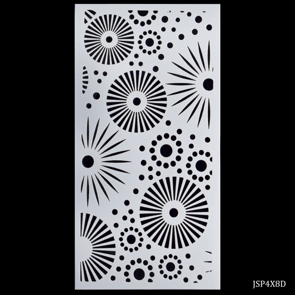 4 by 8 inches Stencil - Mandalas