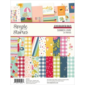 Simple Stories Double-Sided Paper Pad - Summer Lovin (6"X8" 24/Pkg)