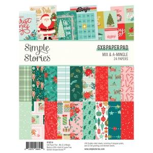 Simple Stories Double-Sided Paper Pad - Mix a Mingle (6"X8" 24/Pkg)