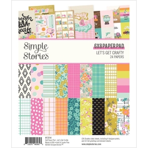 Simple Stories Double-Sided Paper Pad - Lets Get Crafty (6"X8" 24/Pkg)