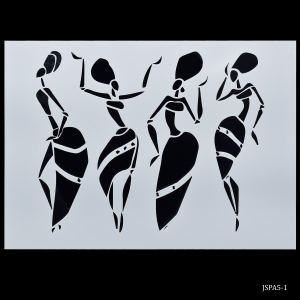 A5 Stencil - African Models