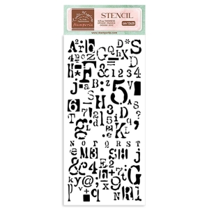 Stamperia Create Happiness Stencil 4.72"X9.84" by Vicki - Letter and Numbers