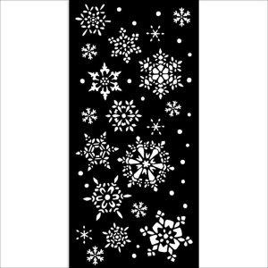 Stamperia Create Happiness Stencil 4.72"X9.84" by Vicki - Christmas Snowflakes