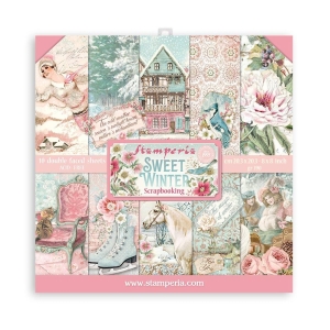 Stamperia Double-Sided Paper Pad 8"X8" 10/Pkg - Sweet Winter