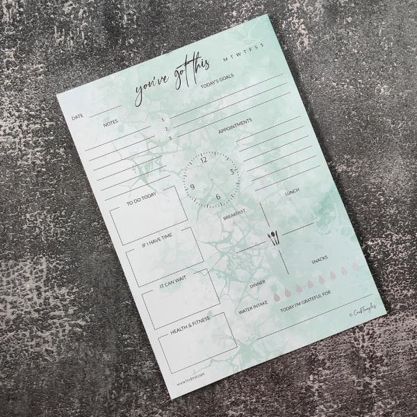 CrafTangles A4 Daily Planner - Soothing Wave