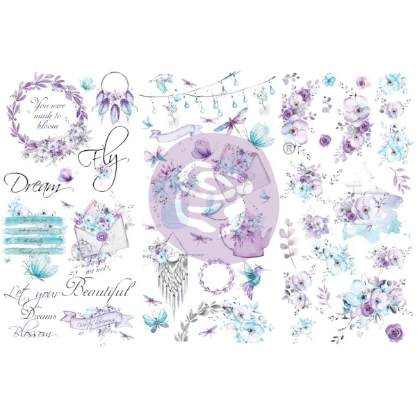 Prima Rub-On Transfers 6"X12" 3/Sheets - Aquarelle Dreams