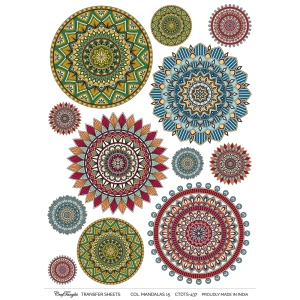 CrafTangles A4 Transfer It Sheets - Colourful Mandalas 15