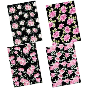 CrafTangles_Decoupage_Paper_Black-Floral-Print-2-A4-Amazon-4-Images