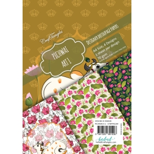 CrafTangles Decoupage Paper Pack - Pichwai Art 1 (A4) - 4 sheets