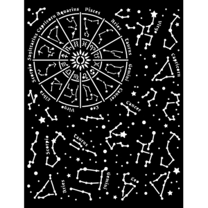 Stamperia Stencil 7.87 by 9.84 inches - Constellation, Cosmos Infinity